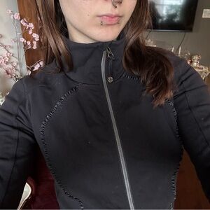 Lululemon black ruffle define jacket
